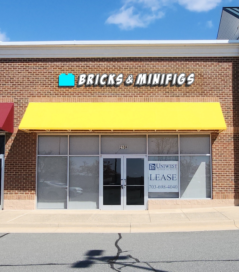 Bricks & Minifigs · Leesburg: proposed sign rendering